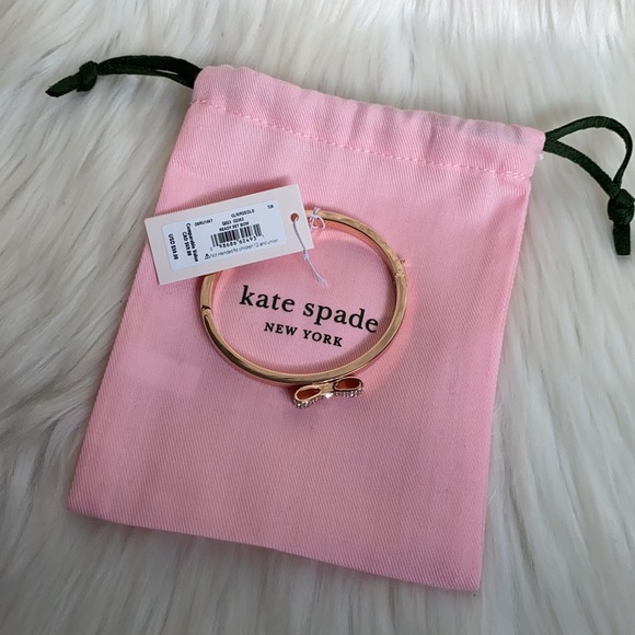 Kate Spade Ready Set Bow Bangle Bracelet Rose GoldTone O0RU1567 - Picture 8 of 10